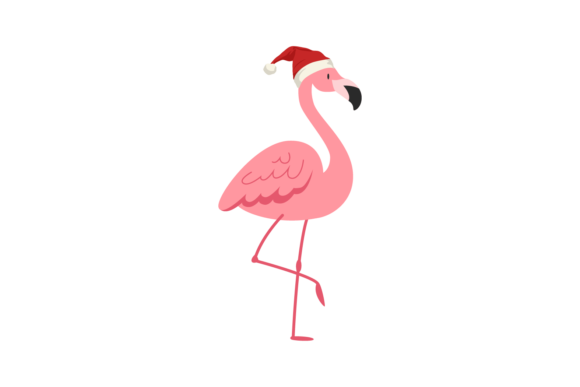 Animals Flaminggo Wearing Christmas Hats Illustration Review