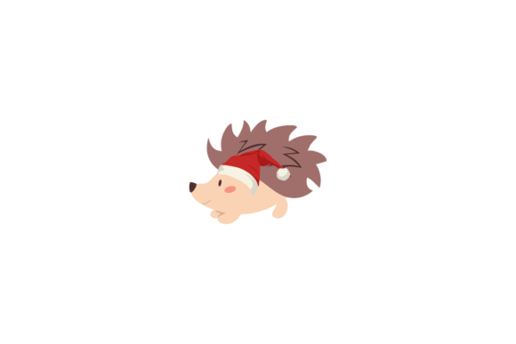 Animals Wearing Christmas Hats Illustrations