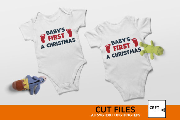 Baby's First Christmas SVG Cut Files for Illustrations