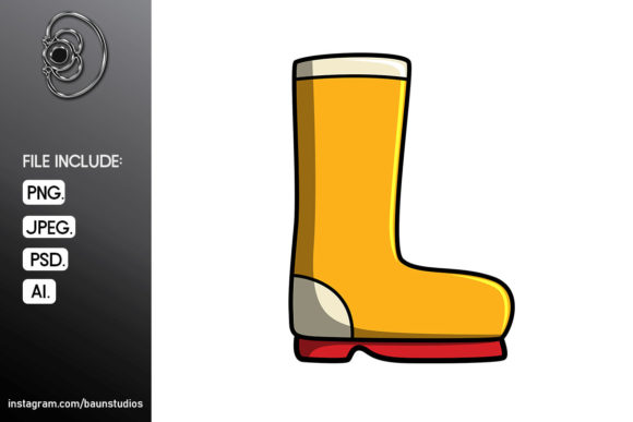 Christmas Boots Cartoon Illustration