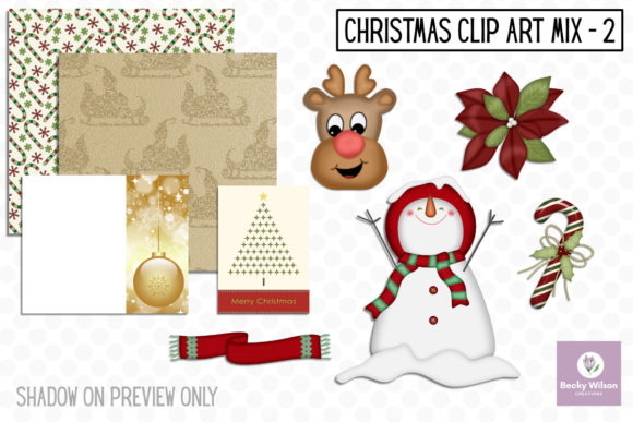 Christmas Clip Art Mix Set 2 for Illustrations