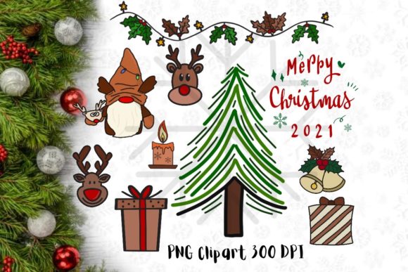 Christmas Gnomes Clipart Set for Editorial & Web Design