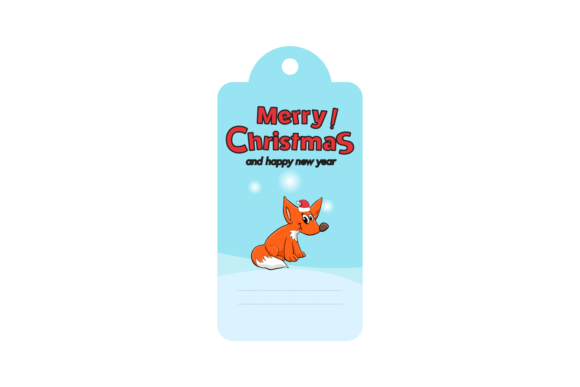 Christmas Labels Animal Fox Svg