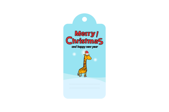 Christmas Labels Animal Giraffe Svg