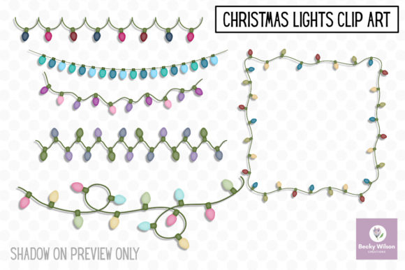 Christmas Lights Clip Art for Festive Illustrations