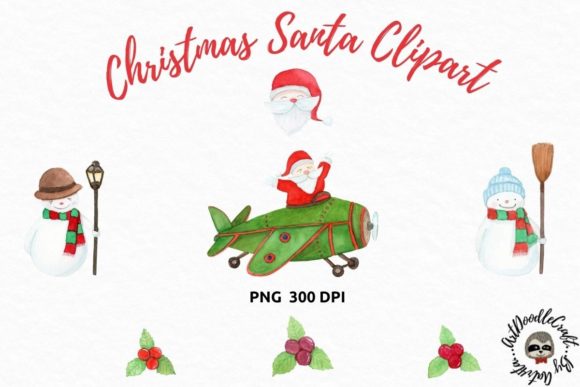 Christmas Santa Clipart for Editorial and Web Use