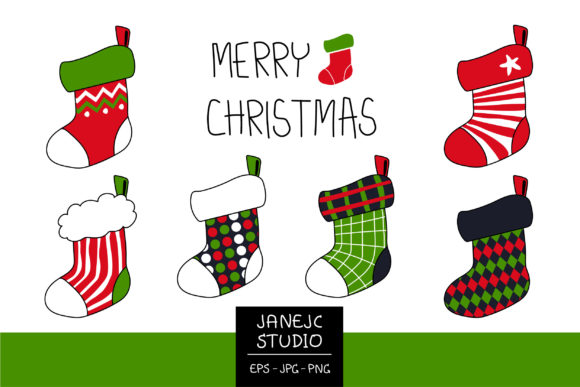Christmas Socks Design Illustrations for Branding and Marketing