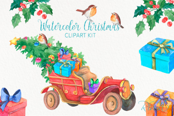 Christmas Truck PNG Clipart for Illustrations