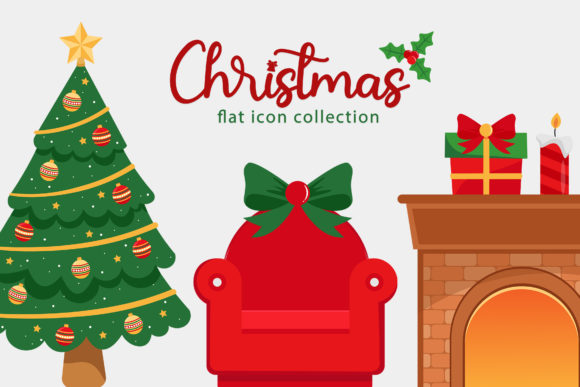 Classic Christmas Icon Set Illustrations