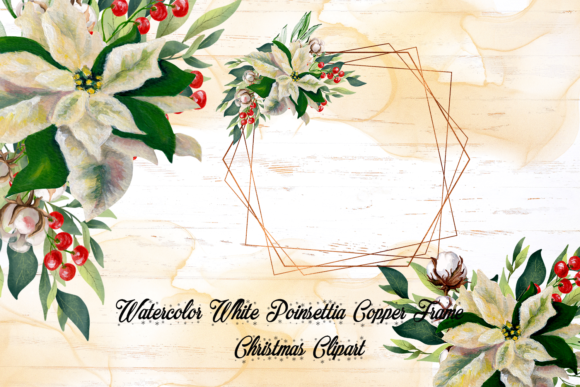 Copper Christmas Frame Illustrations