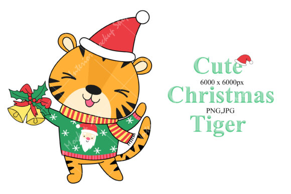 Cute Christmas Tiger - 3 Illustration Review