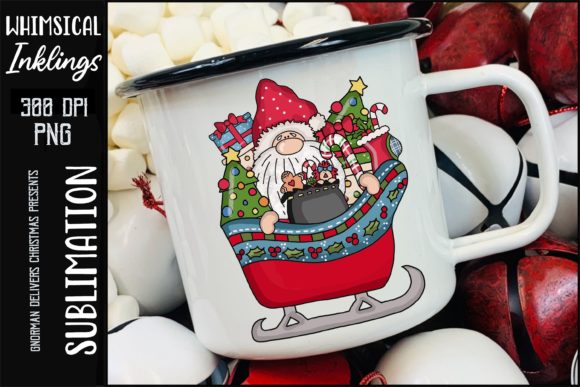 Gnorman Delivers Christmas Presents Illustrations