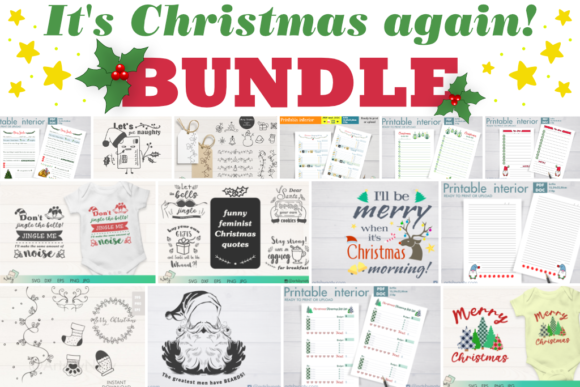 It’s Christmas Again Christmas Bundle Illustrations