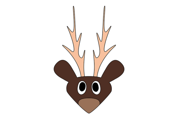 Reindeer Face for Christmas Theme Illustrations