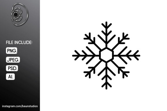 Snowflake Christmas Cartoon Illustration